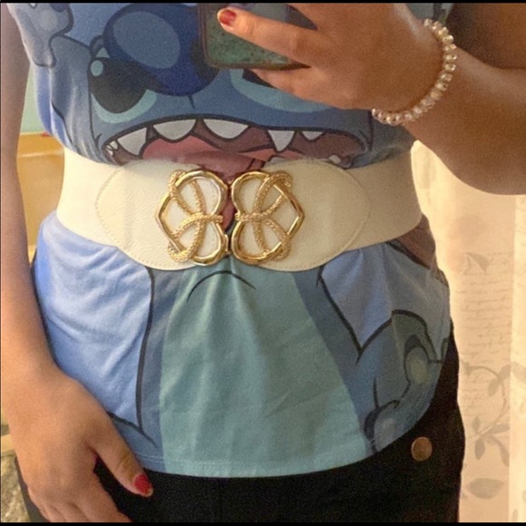 White & Gold Waist Belt - Picture 5 of 7